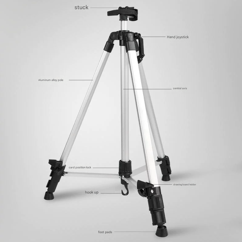 Red Lightweight Adjustable Aluminum Camera Tripod with Carry Bag - Professional Photography Stand