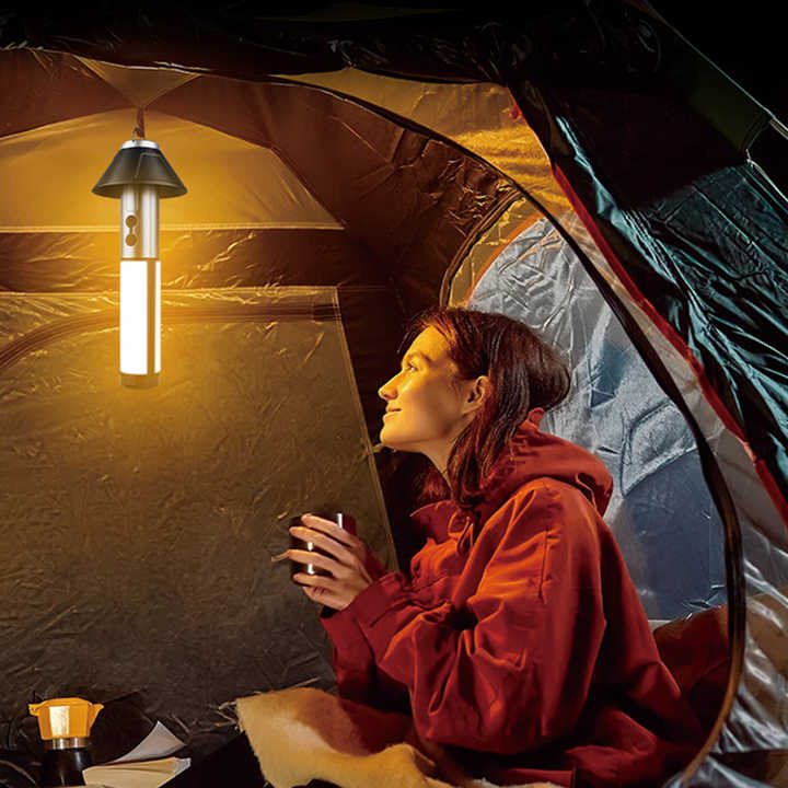 Multifunctional Telescopic Camping Lantern – Portable LED Light with Adjustable Height and USB-C Charging (Up to 51.8 cm)