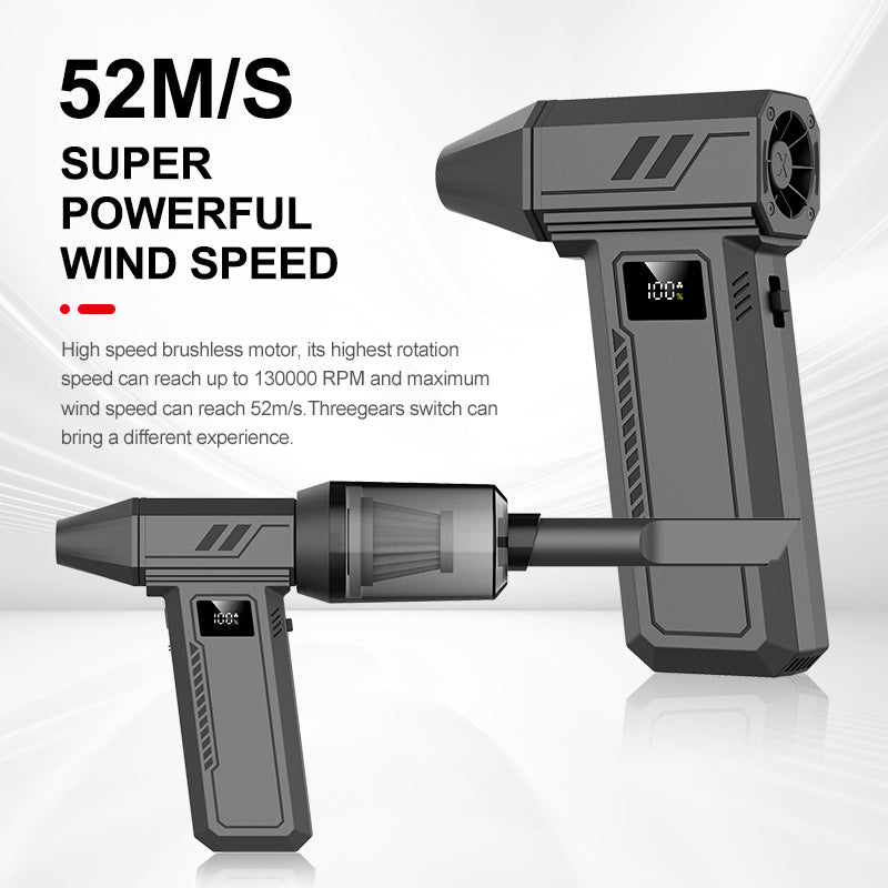 Black 130,000 Turn Compact Handheld Air Blower and Vacuum Cleaner with Dual Functionality product without the vac attachments