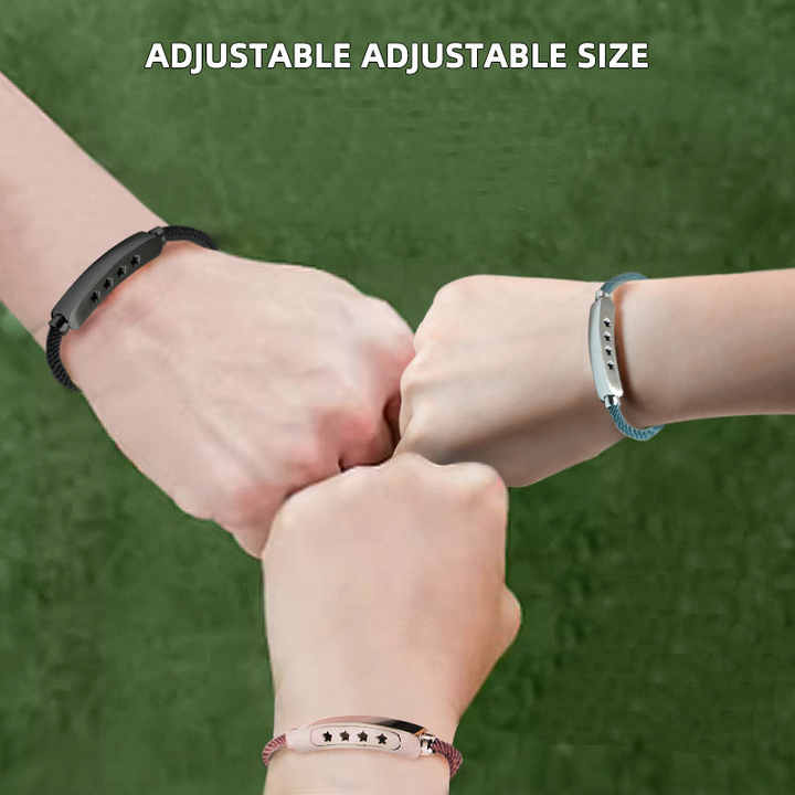 White 2 PCS Portable Mosquito Repellent Wristband with Adjustable Settings