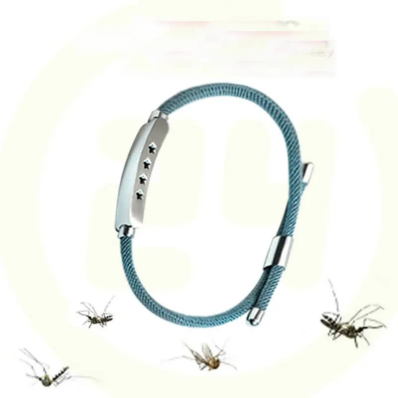 White 2 PCS Portable Mosquito Repellent Wristband with Adjustable Settings