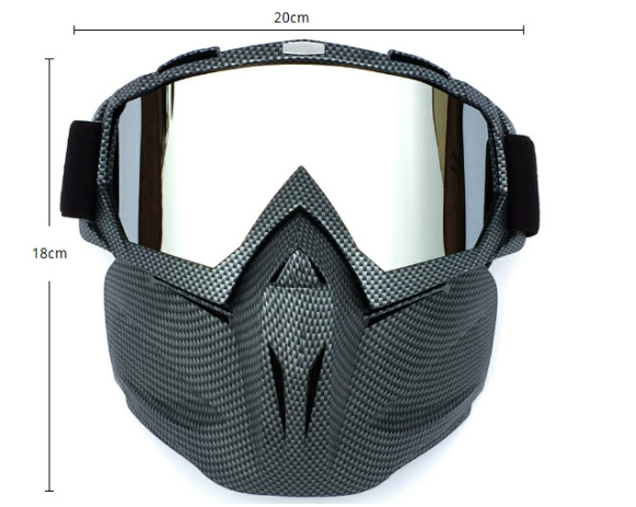 Small Flower Frame Faux Red Flake Full-Face Snow Goggles with Mirror Lens - Ultimate Protection and Comfort