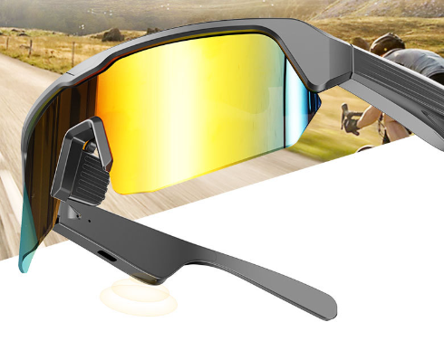 Colorful Cycling Sports Bluetooth Glasses with UV Protection and Fast Charging - Wireless Audio and Enhanced Visibility