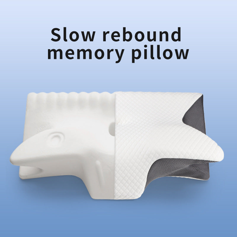 Ergonomic Memory Foam Pillow - Orthopedic Contour Pillow for Neck & Shoulder Support 61x43x13cm