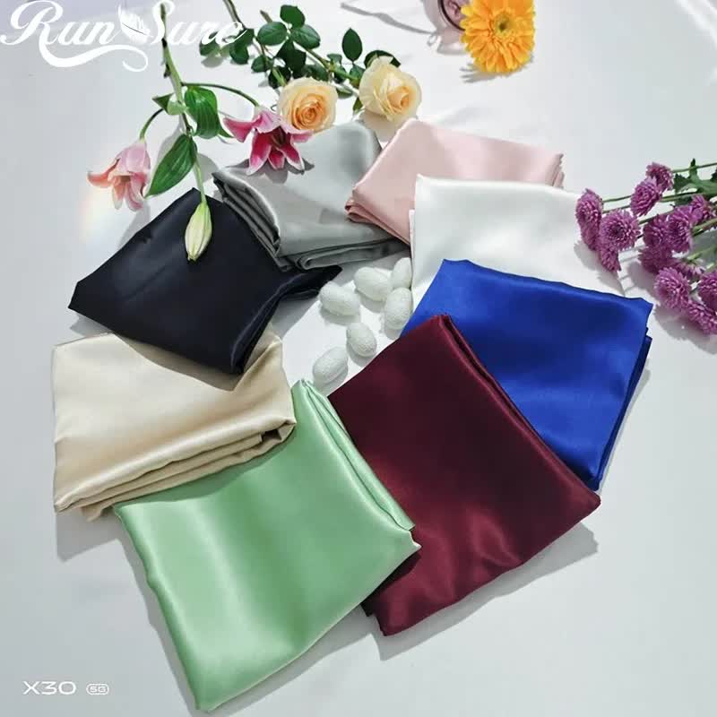 Grey Luxury Double-Sided Satin Silk Pillowcase - Summer Cooling Polyester Pillow Cover Set Without Pillow Core