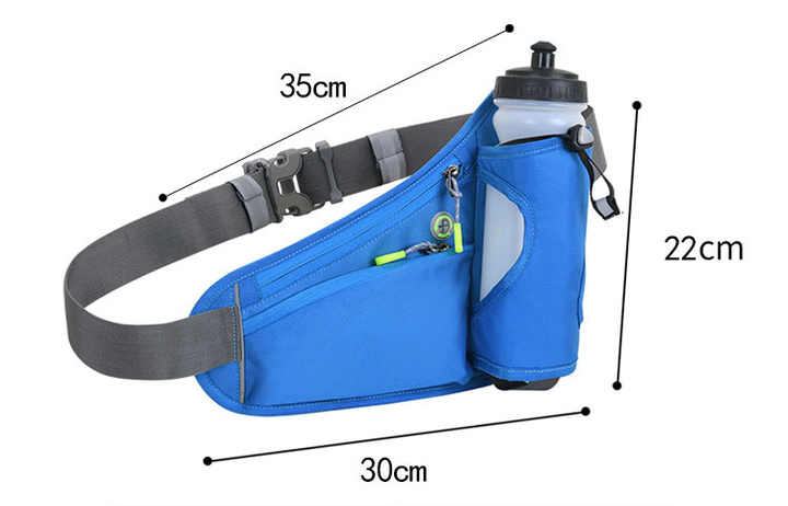 Bright Green Hydration Running Waist Pack - Waterproof Lightweight Sports Belt with Bottle Holder Water bottles are filming props, not included
