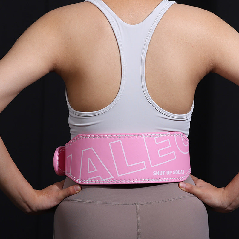 Size S Pink Professional Weightlifting Belt with Sponge Padding for Deep Squat and Deadlift - Men and Women Fitness Support