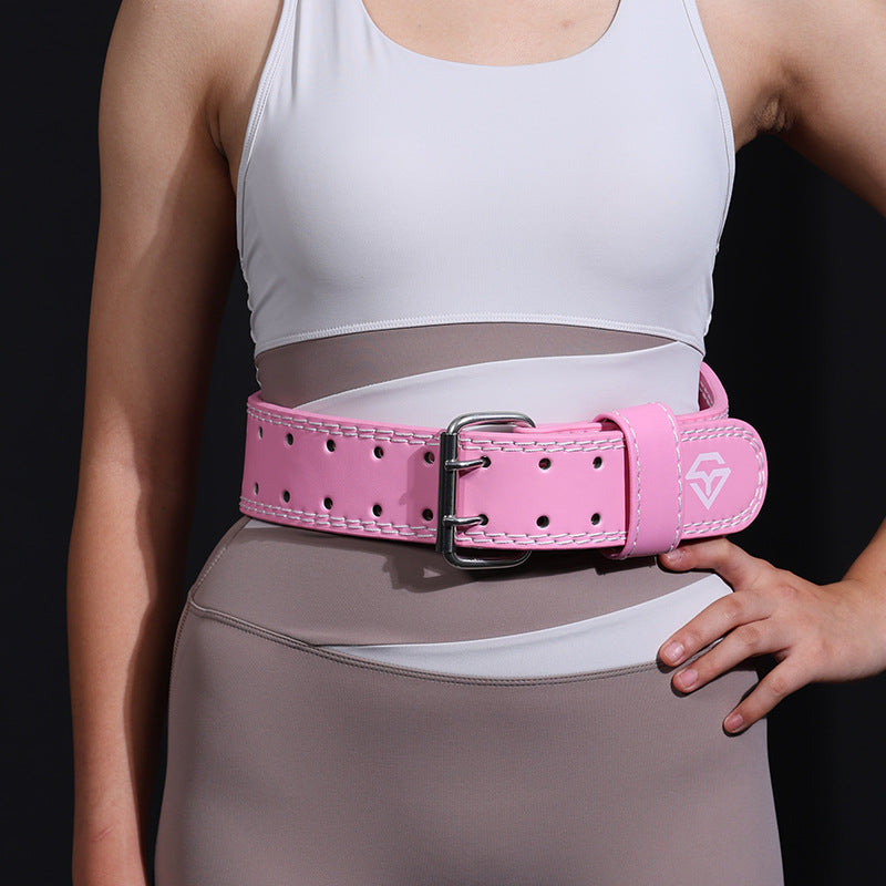 Size S Pink Professional Weightlifting Belt with Sponge Padding for Deep Squat and Deadlift - Men and Women Fitness Support