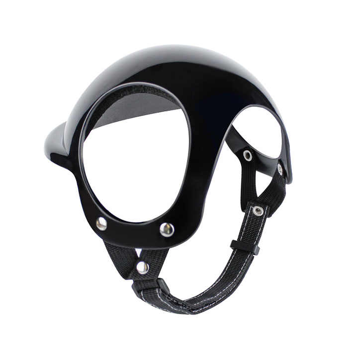 Size S Black Pet Safety Helmet – Stylish Protective Headgear for Dogs