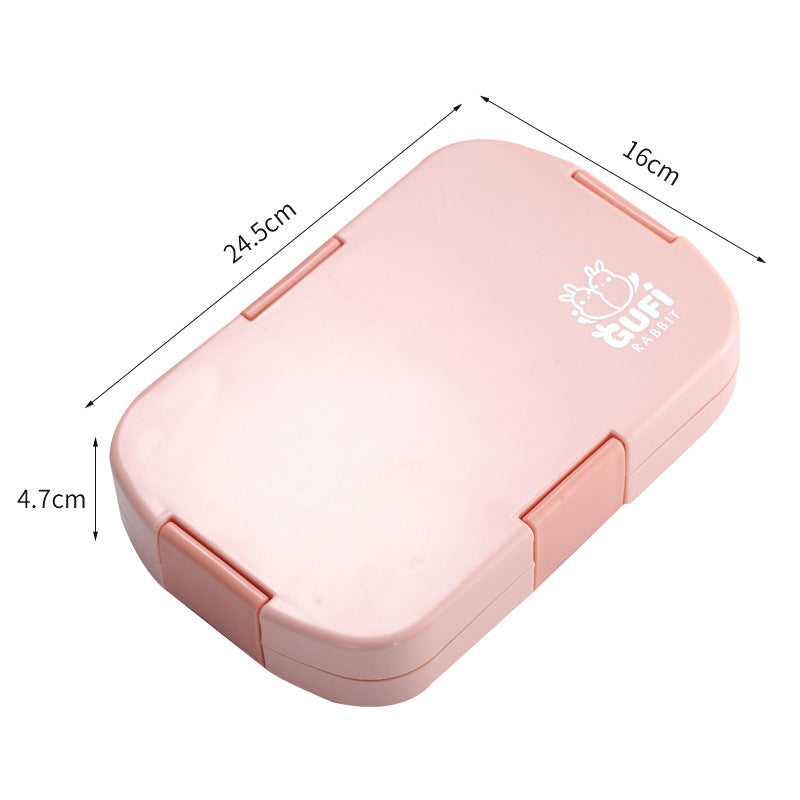 Pink Kids' Lunch Box with Compartments - BPA-Free Microwave Safe Bento Box for School Meals