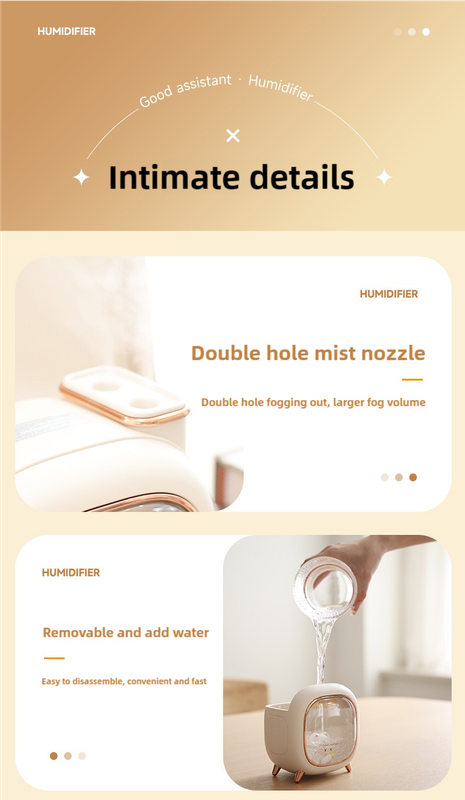 Green USB Desktop Dual Mist Cute Humidifier with Essential Oil Diffuser, 500ml Large Capacity, Quiet Aromatherapy Machine for Bedroom and Office without essential oil