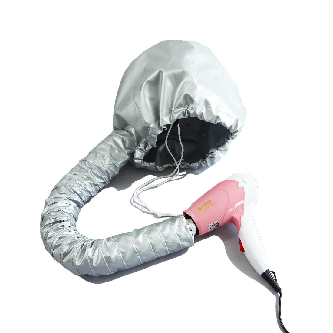 2 Pcs Silver Portable Hair Dryer Bonnet Cap - Adjustable Heated Hair Care Cap for Drying, Styling, and Conditioning with Warm Air