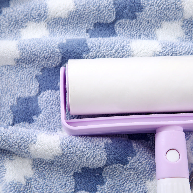 Purple Premium Coral Fleece Towel Set - 1 Bath Towel 88x170cm + 3 Hand Towels 35x35cm - Soft, Absorbent, and Quick-Drying