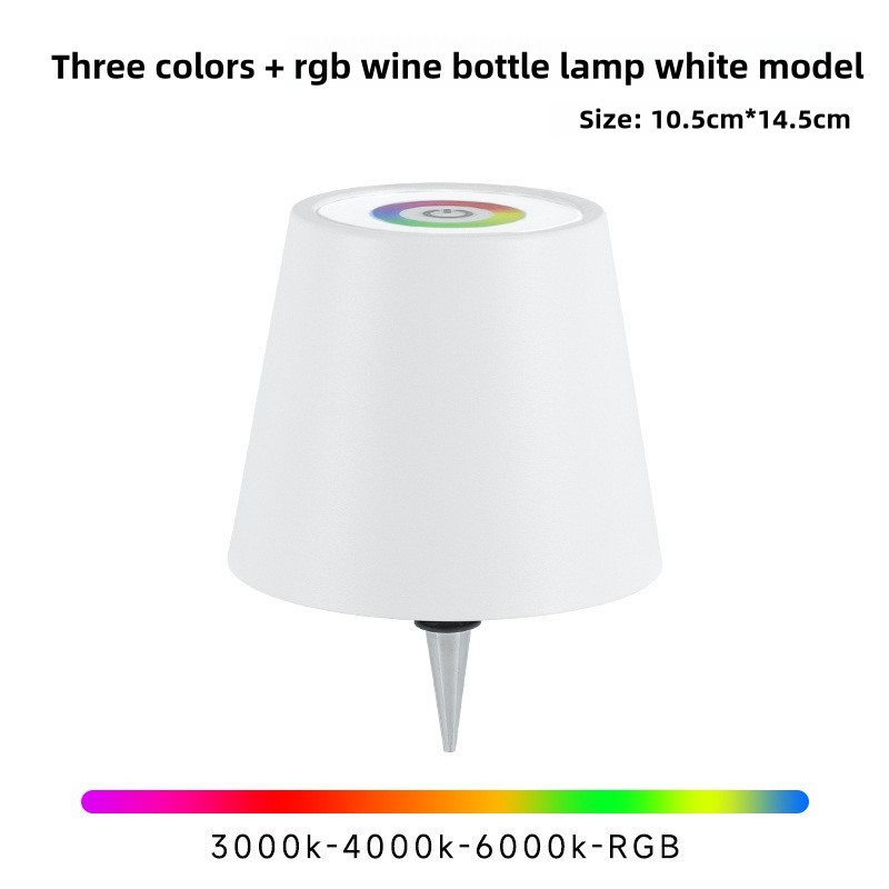 White RGB Color-Changing LED Bottle Lamp - Adjustable Smart Lighting for Home Decor