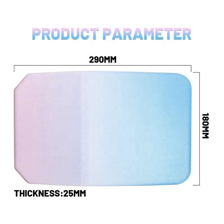 Gradual Pink Ergonomic PU Anti-Slip Mouse Pad with Wrist Support - Rectangular Gradient Desk Mat for Gaming and Office Use