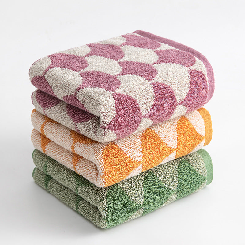 Grey Thickened and Enlarged Cotton Hand Towels - 3 Pack 34x74cm - Soft and Absorbent Bath Towels for Adults