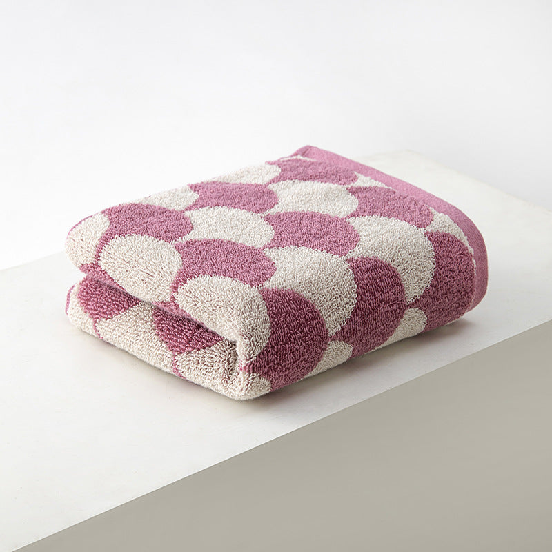 Pink Thickened and Enlarged Cotton Hand Towels - 3 Pack 34x74cm - Soft and Absorbent Bath Towels for Adults