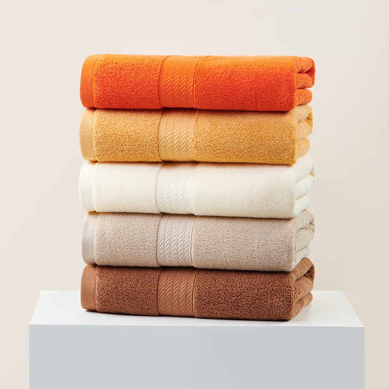 Light Brown Premium Thick Cotton Bath Towel for Adults - Soft and Absorbent Bathroom Towel