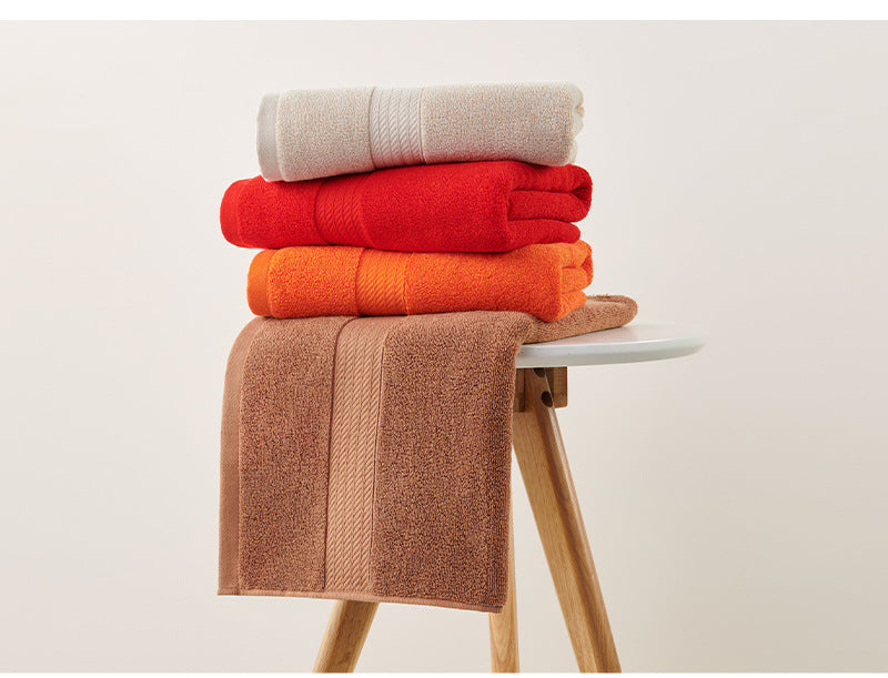 Light Brown Premium Thick Cotton Bath Towel for Adults - Soft and Absorbent Bathroom Towel
