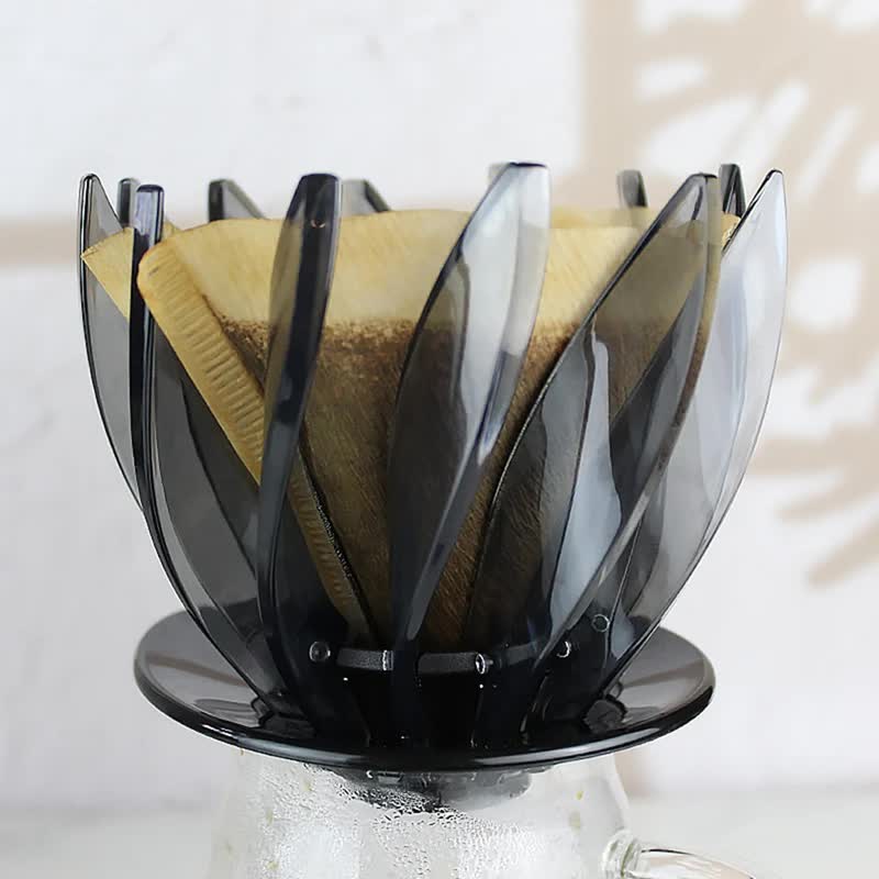 V60 Pour Over Coffee Dripper - Heat Resistant Brew Filter Cone - Pink(White Base)