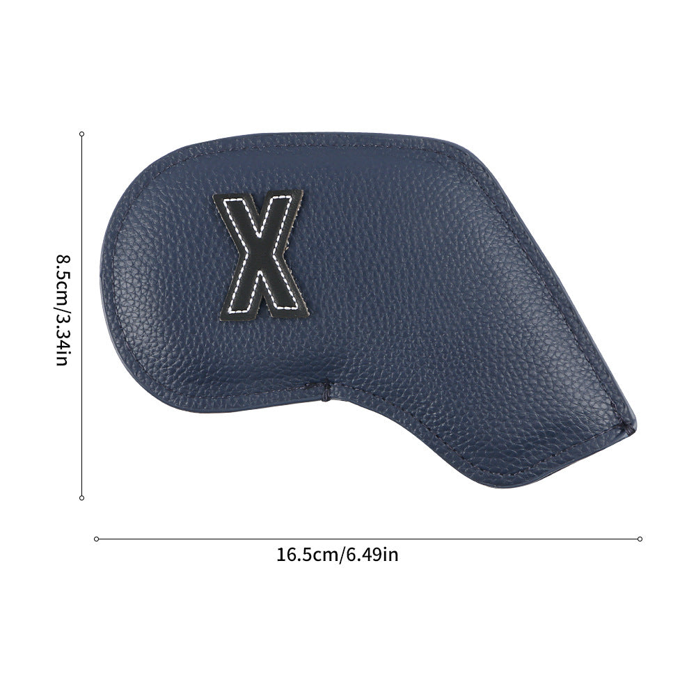 Premium PU Leather Golf Iron Headcover Set 10pcs | Numbered 3-9, P, S, A | Protective Club Covers for Irons