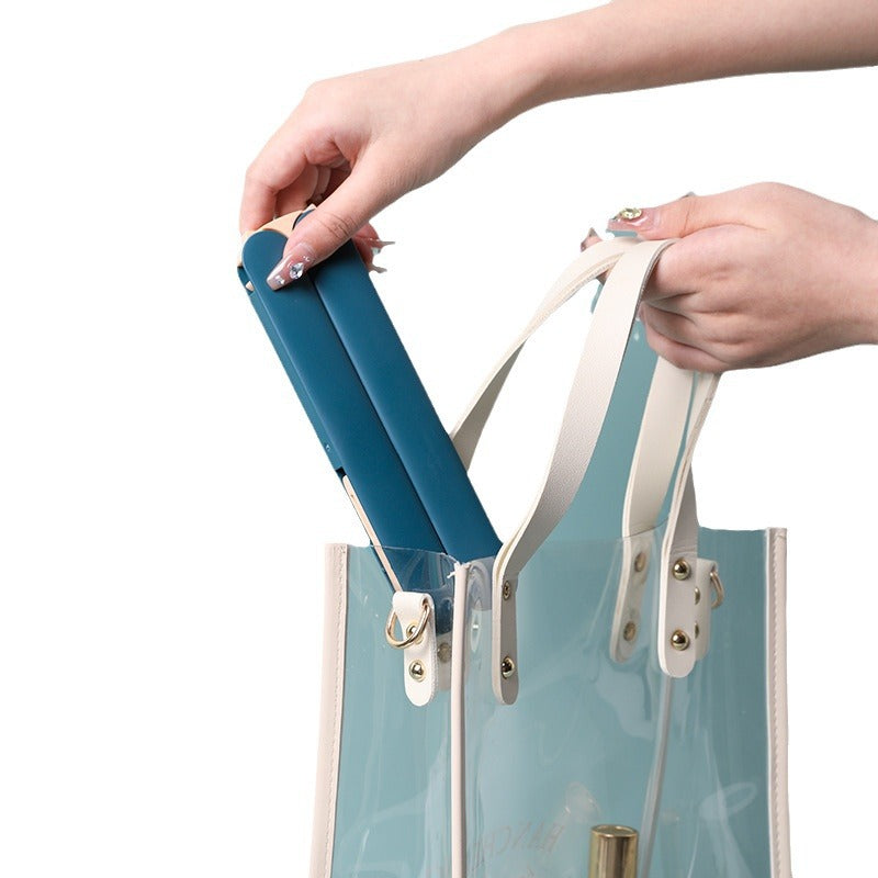 2PCS White Portable Travel Hanger with Hidden Clips - Lightweight Folding Clothes Hanger for Socks and Small Items