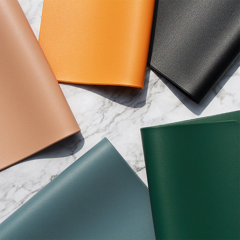5 PCS Orange Nordic Style Leather Placemat - Anti-Slip, Heat-Resistant Table Mat 30cm x 45cm