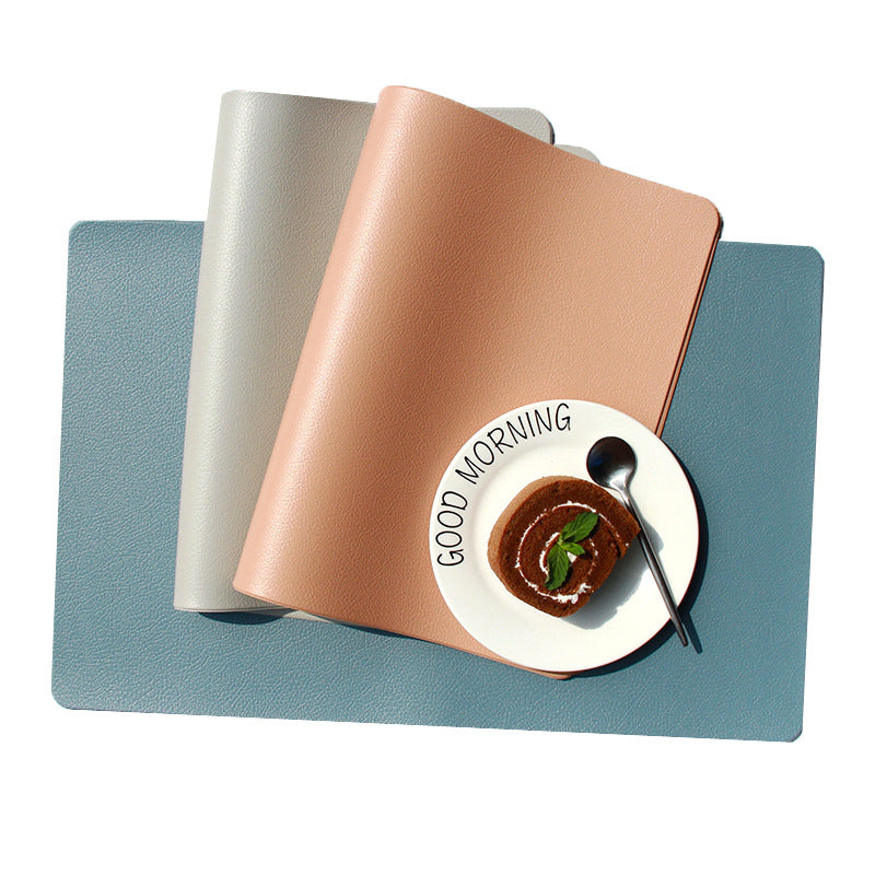 5 PCS Orange Nordic Style Leather Placemat - Anti-Slip, Heat-Resistant Table Mat 30cm x 45cm