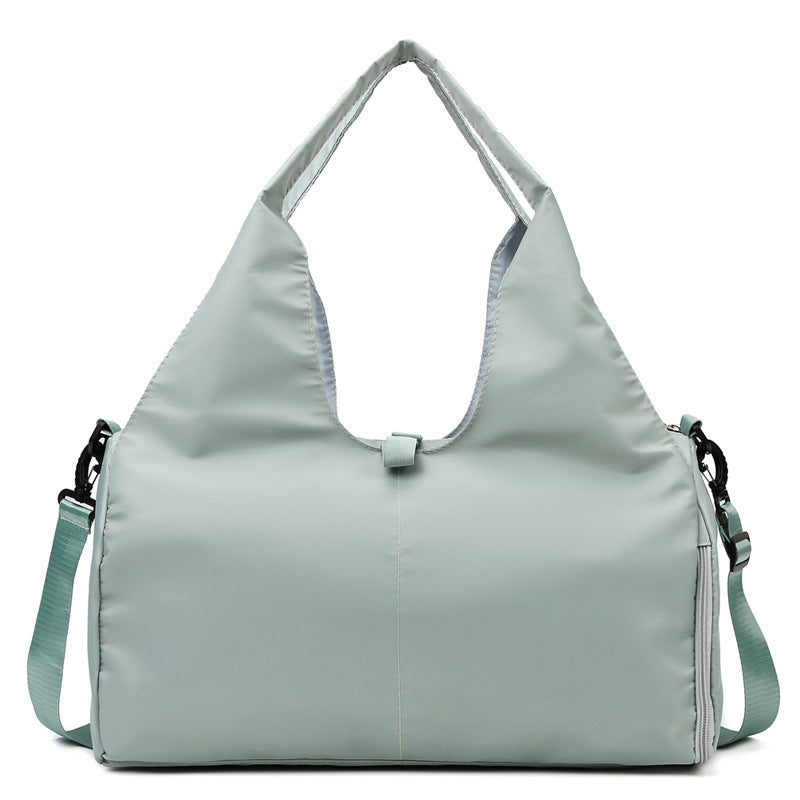 Green Stylish Women's Travel Bag - Large-Capacity Fitness & Yoga Bag with Separate Shoe Compartment