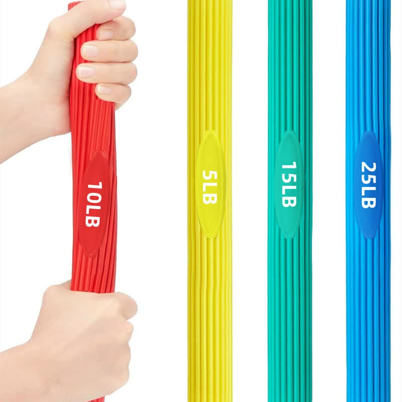 Multifunctional Resistance Bar Set | Yoga Fitness Toning Tool, Muscle Relaxation, Grip Strength Improvement | 3-Piece Set with Stretching and Recovery Features 5LB、10LB、15LB