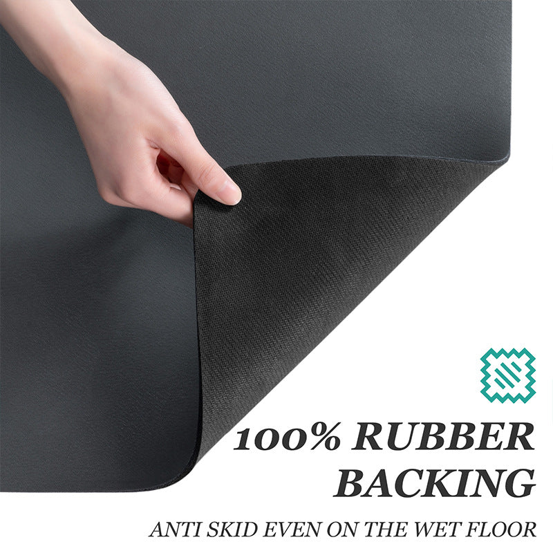 2 PCS Black and white grids Kitchen Drying Mat - Super Absorbent Dish & Cup Drainer Pad 30x40cm