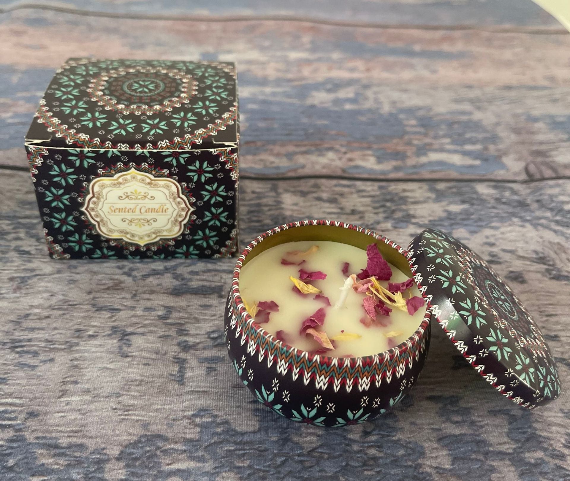 Small Scented Candle Set - 4 Soy Wax Candles, Travel Candle Set Black Forest