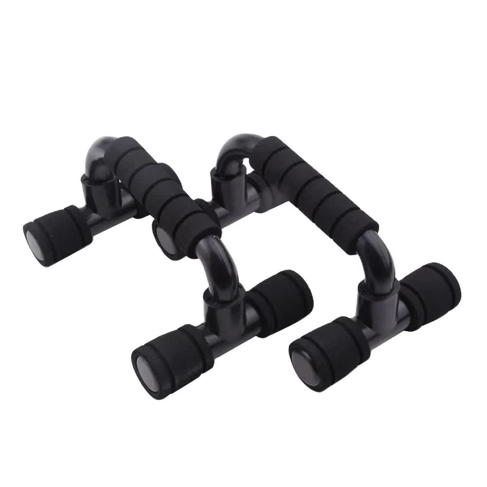 Black Push-Up Support Brackets for Home Fitness – Stability Bars for Upper Body Training