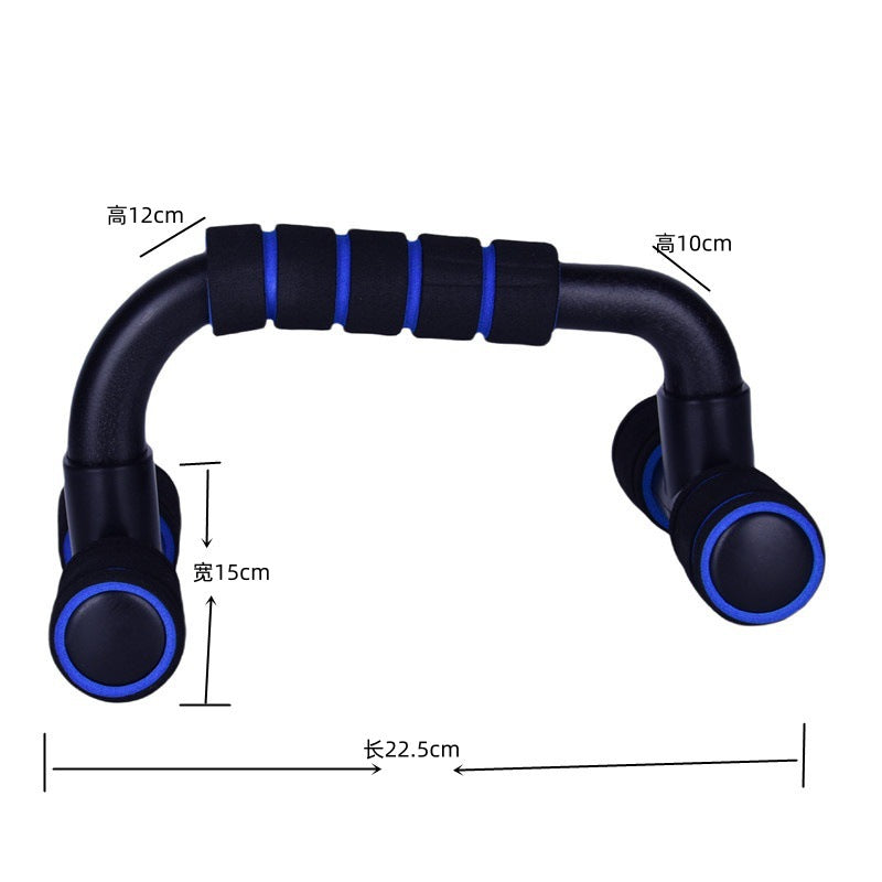 Black And Blue Push-Up Support Brackets for Home Fitness - Stability Bars for Upper Body Training