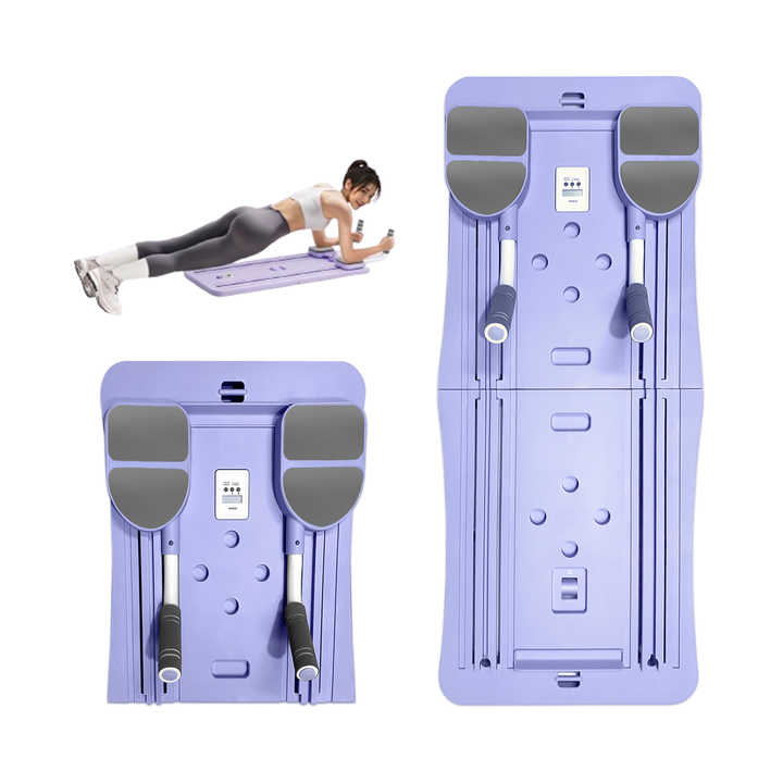 Purple Foldable Multi-Functional Abdominal Trainer - Home Workout Fitness Board