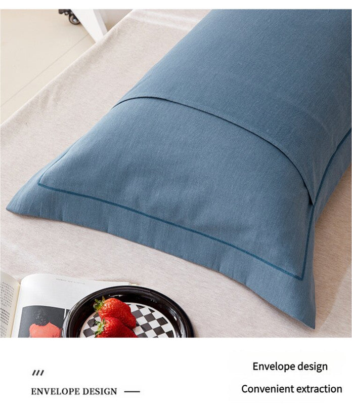 Yellow Pure Cotton Flannel Pillowcase Set - Soft, Thickened, Solid Color Pair, 48x74cm