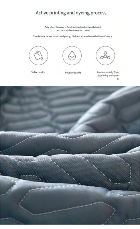 Dark Blue Cooling latex texture Pillowcase Set - Latex Feeling, Solid Color, 48x74cm Pair