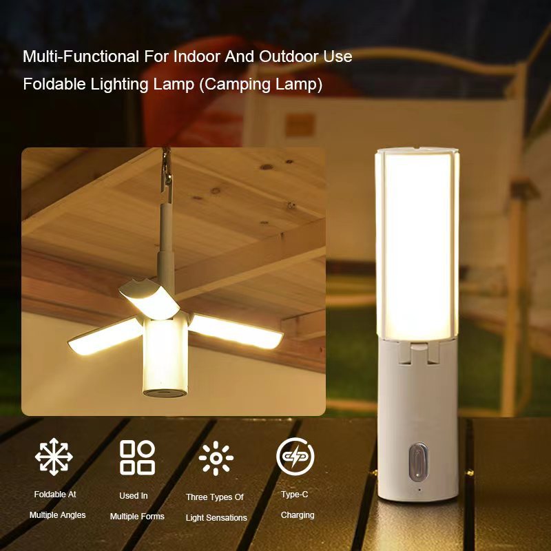 Foldable Camping Lantern - Multi-Functional Outdoor LED Tent Light 2400mAh