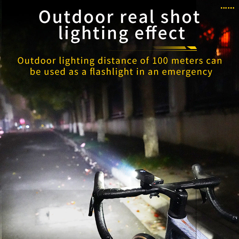 Bike Headlight - Rechargeable LED Bicycle Front Light, 85° Floodlight Battery Display Model