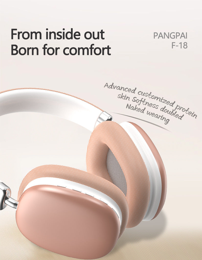 Blue Wireless Bluetooth Headphones - Over-Ear, Deep Bass, Foldable, Long Battery Life