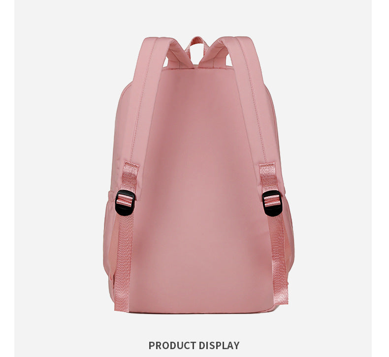 Purple Large Capacity Travel Backpack for Girls - Waterproof School Bag with Detachable Pencil Case