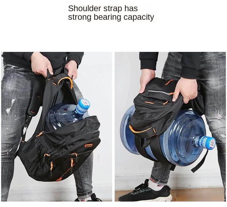 Black Large Capacity Business Backpack for Men and Women - Waterproof Laptop School Bag with Breathable Design