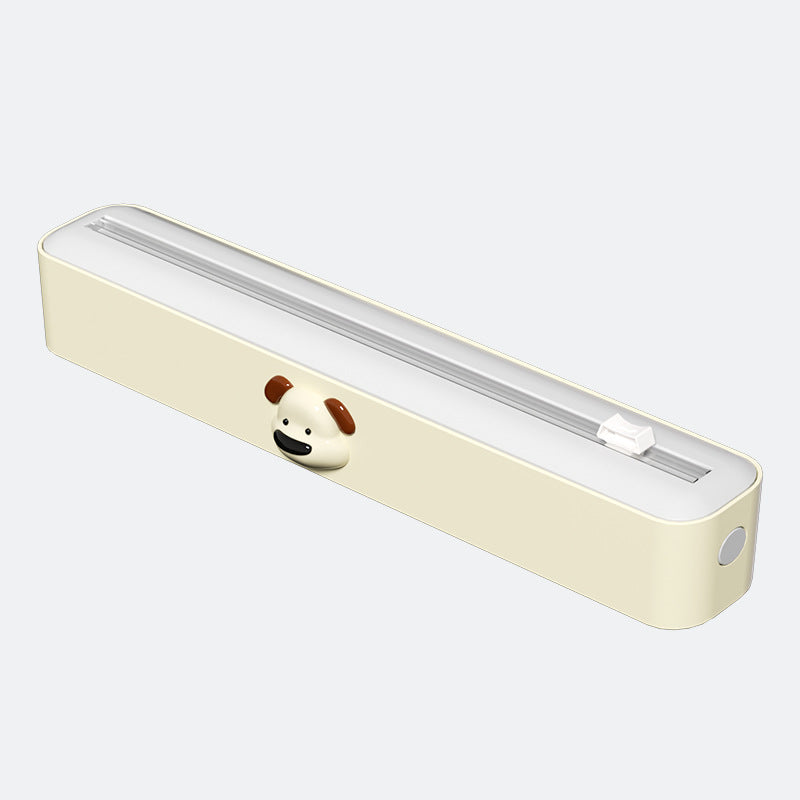 2 Pcs Beige And white Bidirectional Cling Film Cutter - Reusable Wrap Dispenser for Cling Film, Foil, and Parchment, 36x7x5cm Cling Film Not Included