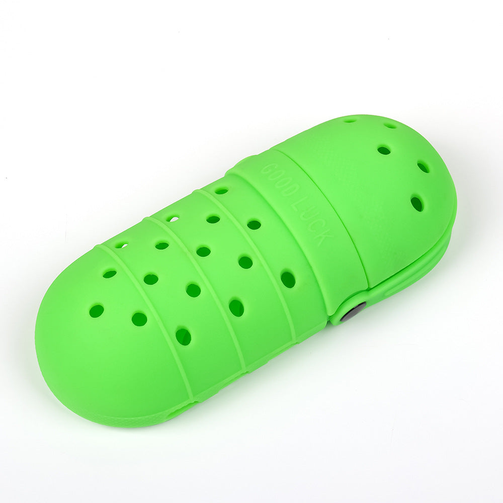 2 Pcs Green Portable Makeup Brush Holder - Silicone Cosmetic Organizer with 21 Slots, Washable, 20x8x5cm, 170g makeup brush not included