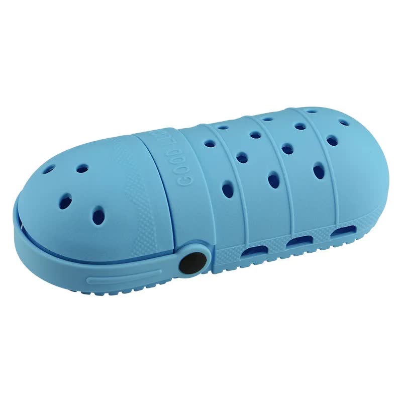 2 Pcs Blue Portable Makeup Brush Holder - Silicone Cosmetic Organizer with 21 Slots, Washable, 20x8x5cm, 170g makeup brush not included