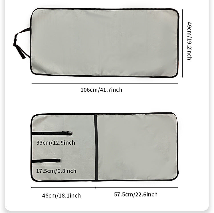 4 Pcs Light Grey Waterproof Pet Car Seat Cover - Scratch-Resistant Oxford Cloth for Dogs and Cats 106 x 49 cm