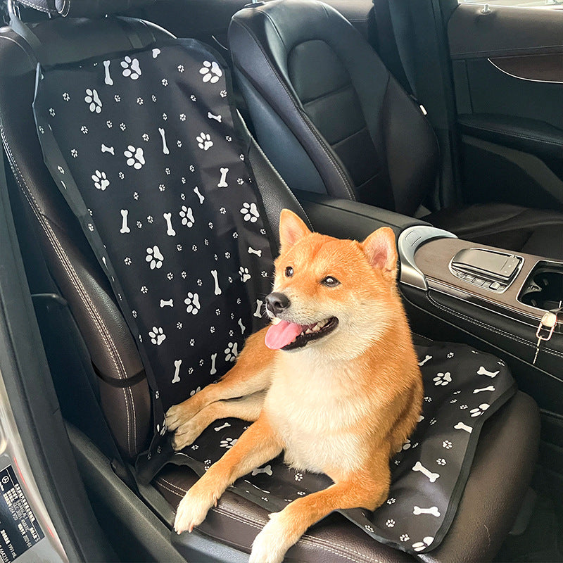 4 Pcs Red Waterproof Pet Car Seat Cover - Scratch-Resistant Oxford Cloth for Dogs and Cats 106 x 49 cm