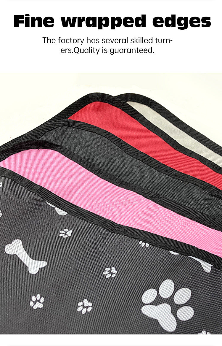 4 Pcs Red Waterproof Pet Car Seat Cover - Scratch-Resistant Oxford Cloth for Dogs and Cats 106 x 49 cm