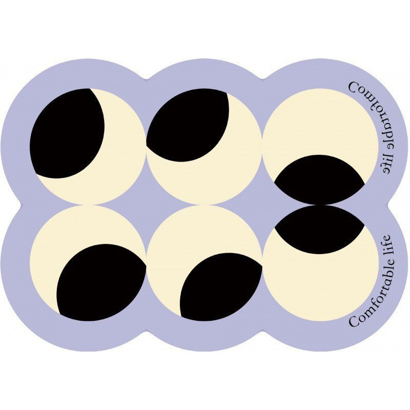 Style 3 Purple,White And Black Absorbent Diatomaceous Earth Pet Feeding Mat - Non-Slip & Quick Dry Placemat 50x80cm