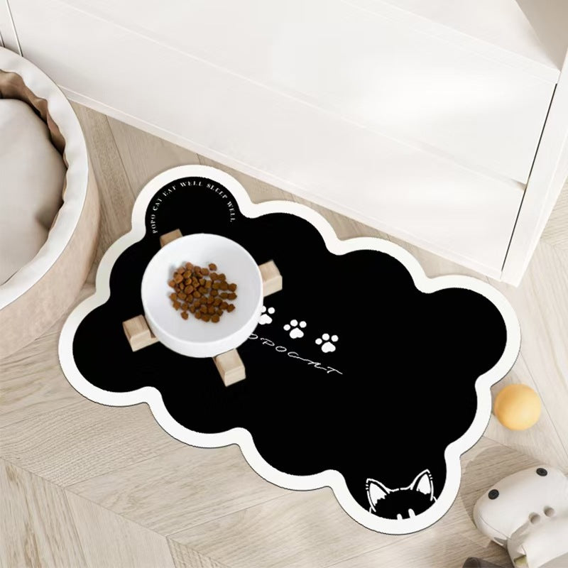 Style 11 Colorful Emoticons Pattern Absorbent Diatomaceous Earth Pet Feeding Mat - Non-Slip & Quick Dry Placemat 50x80cm